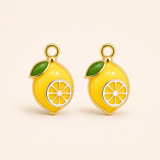 Lemon Drop Charm Hoops