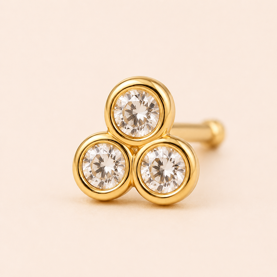 Tri Sparkle Mini Studs