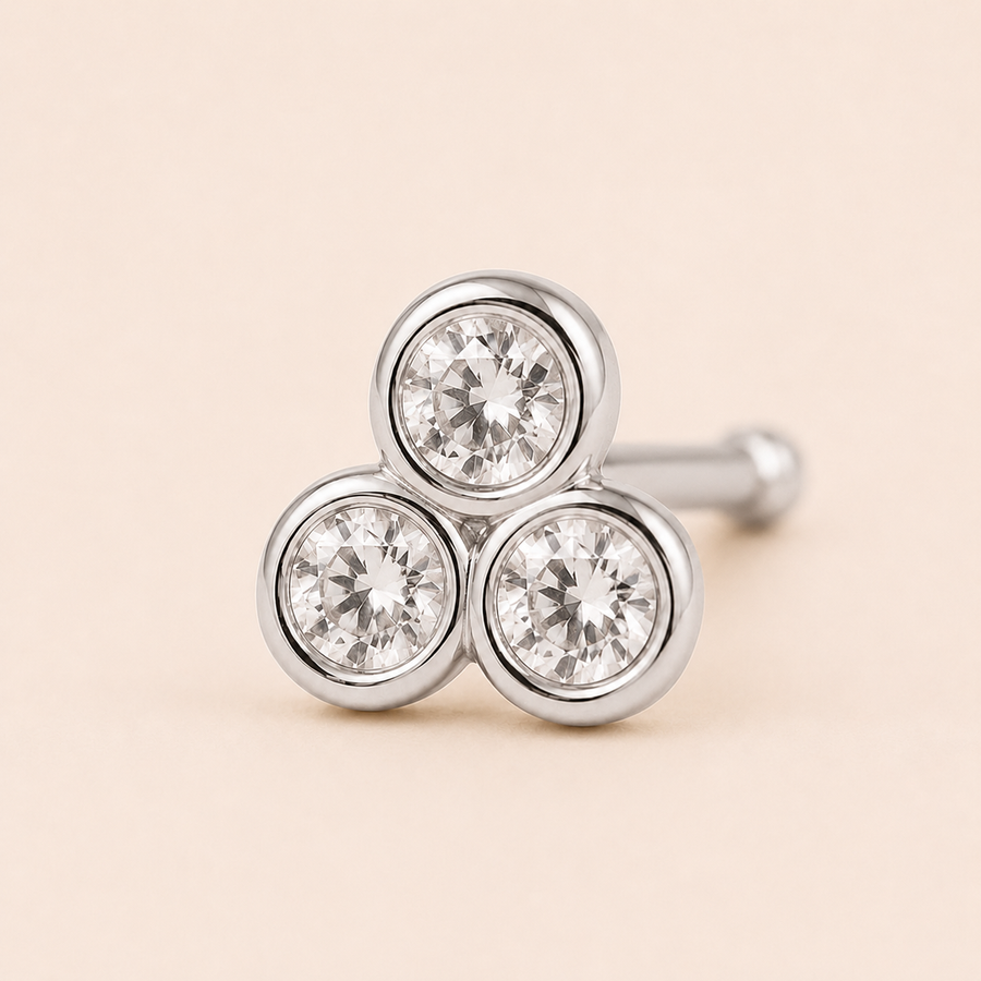 Tri Sparkle Mini Studs