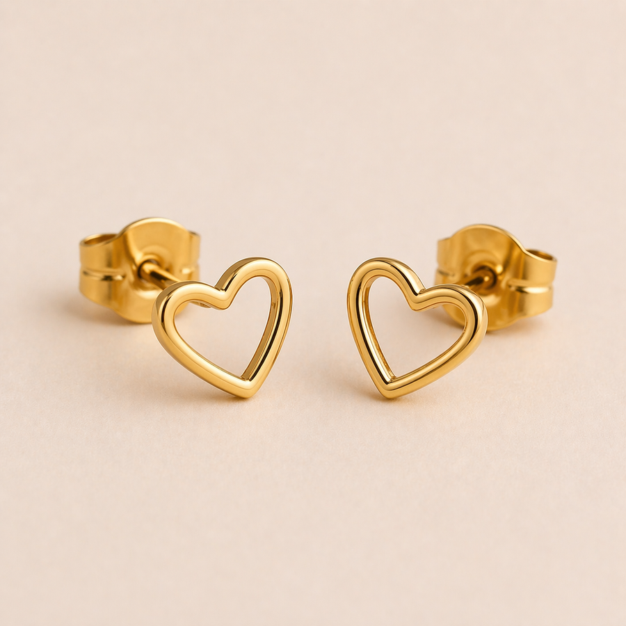 Outline Heart Studs