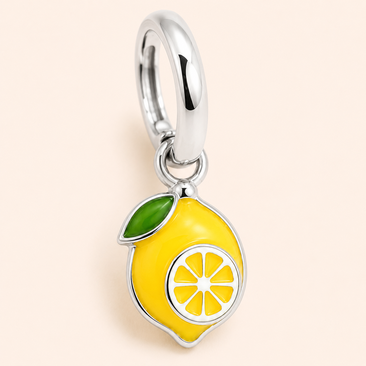 Lemon Drop Charm Hoops