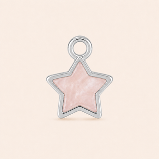 Pink Star Charm Hoops