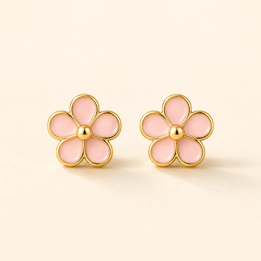 Blush Bloom Flower Studs