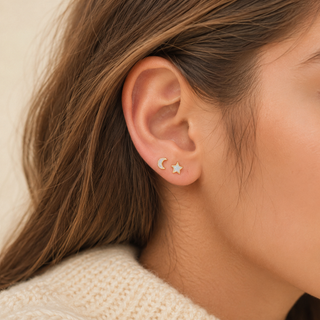 Moon & Star Studs