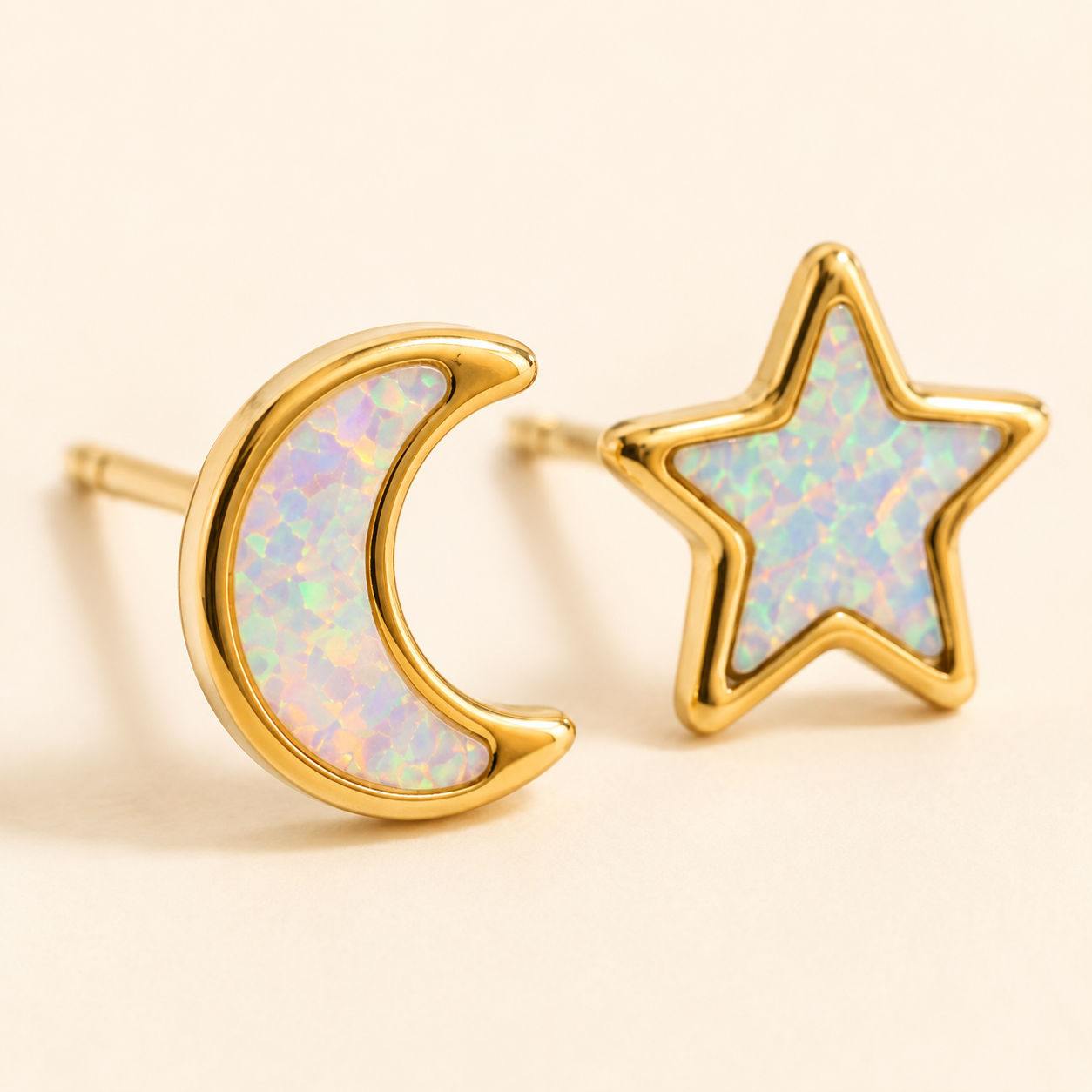 Moon & Star Studs