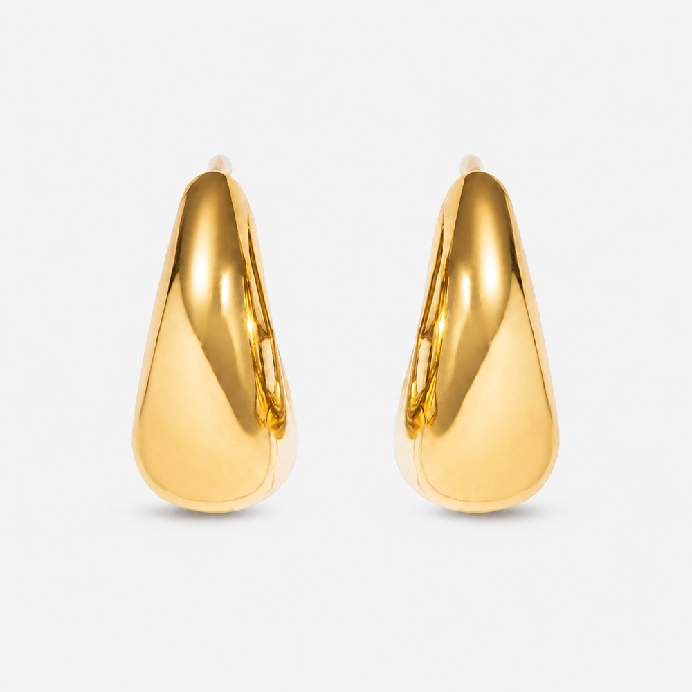 Bold hoops on grey background front view