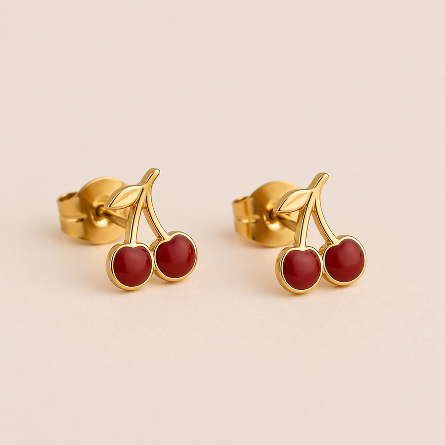 Cherry Drop Studs