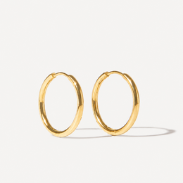 Classic everyday earrings on grey background
