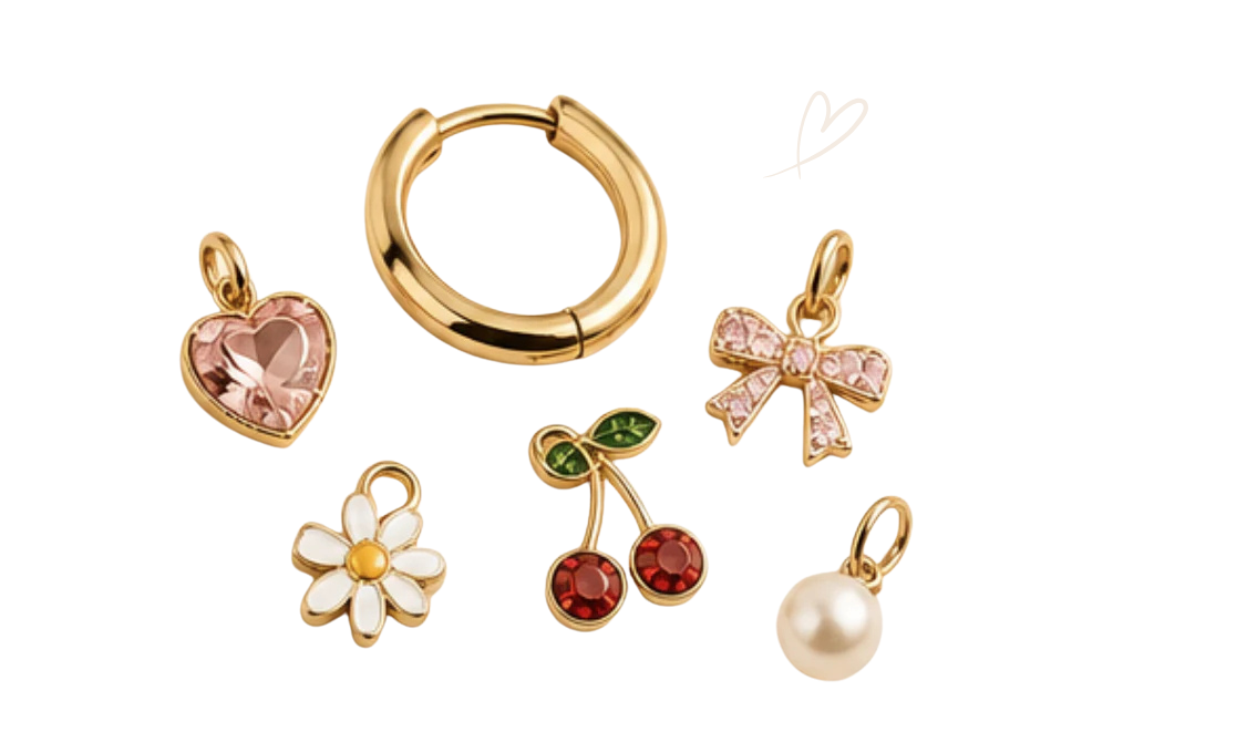 Oh So Heidi hoops and charms