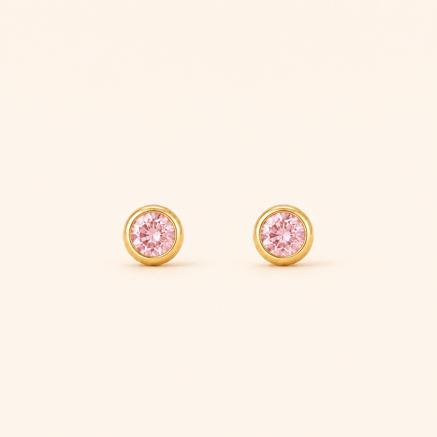 Pink CZ Mini Studs