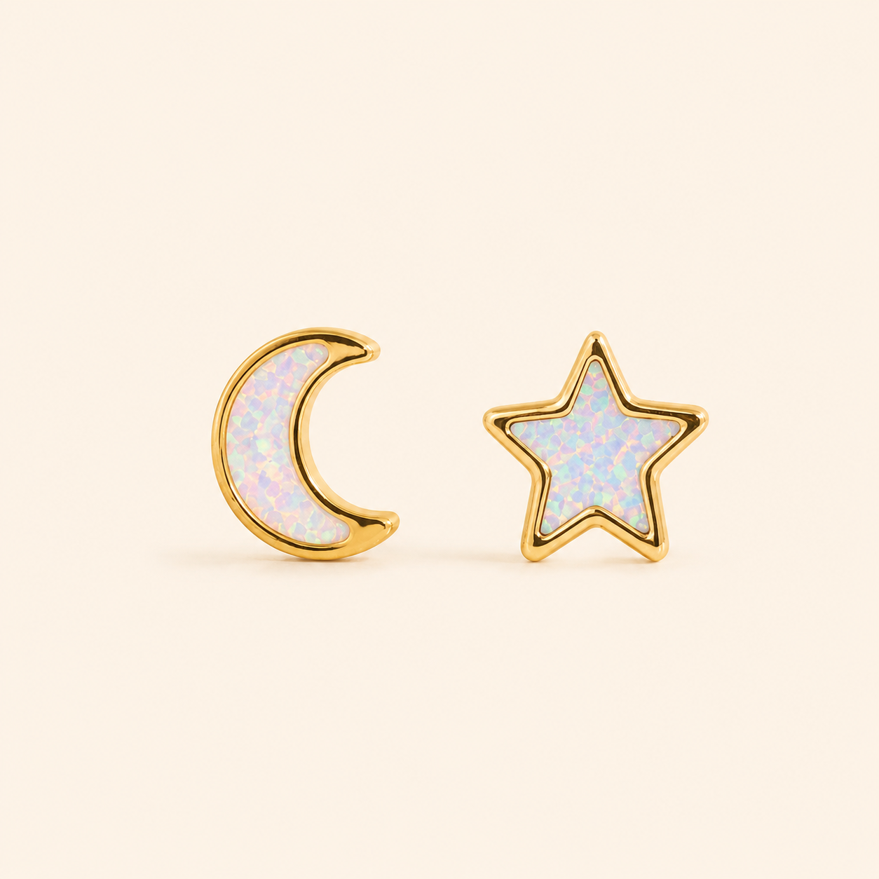 Moon & Star Studs