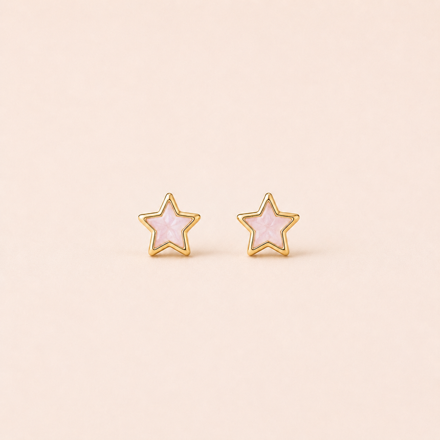 Pink Star Mini Studs